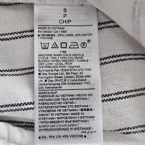 NWT Small Gap Linen "Easy Pant" - Mid Rise, Ankle Length, Loose Fit, Tapered Leg - Picture 6 of 6